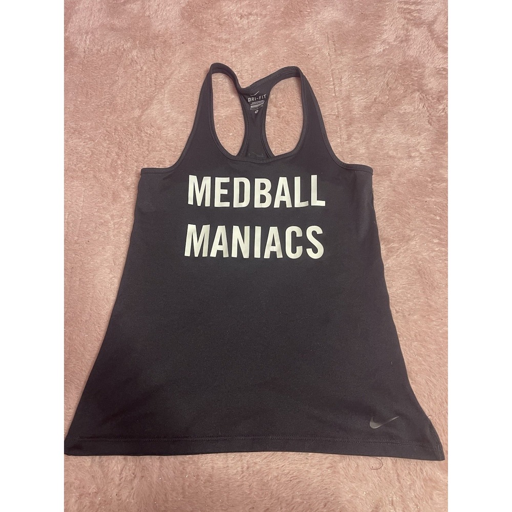 Nike Black‎ Dri-FIT Racerback Tank Top Shirt Small S Athletic Training Bin11